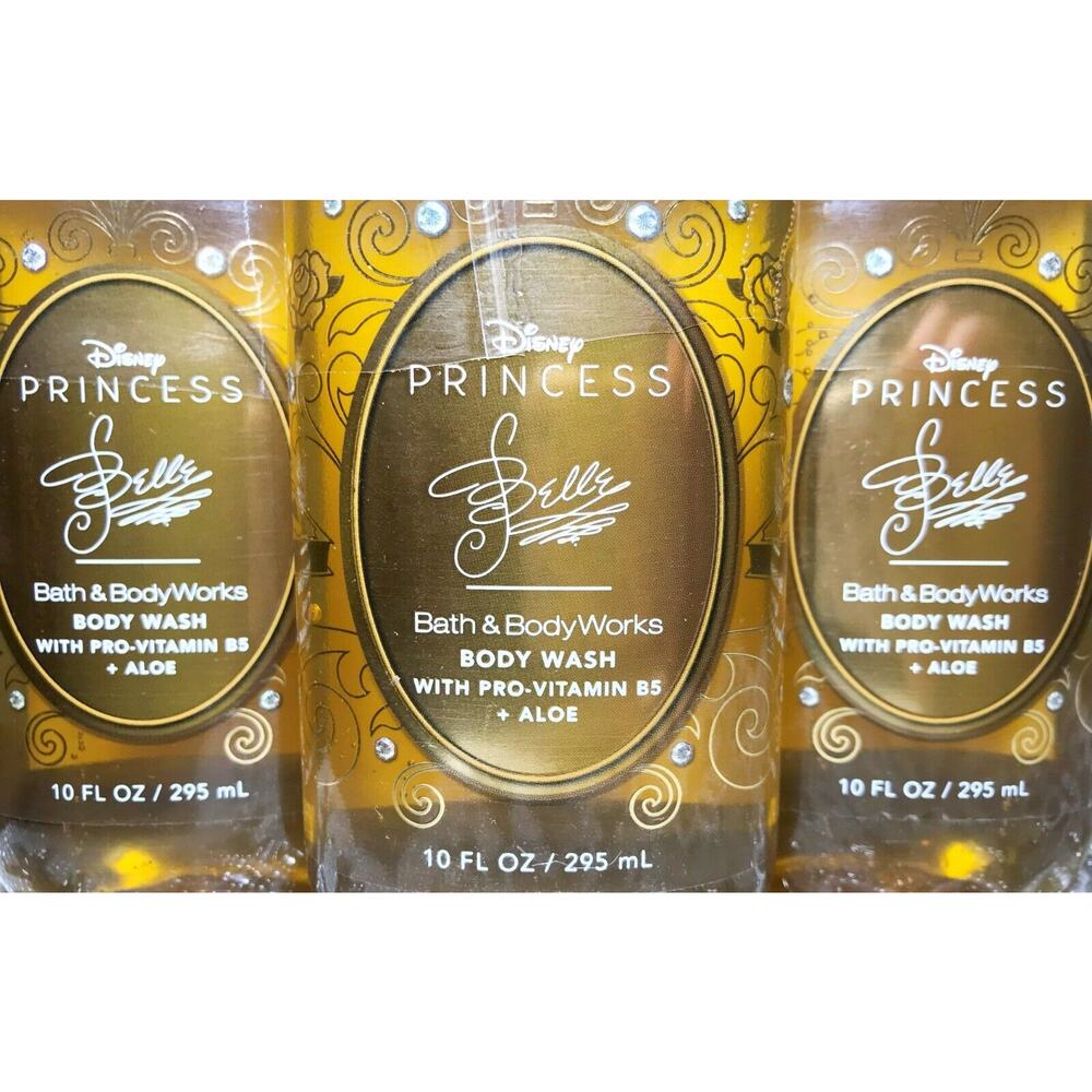 Bath & Body Works DISNEY PRINCESS BELLE 10oz Shower Gel Body Wash x3 - Picture 2 of 4